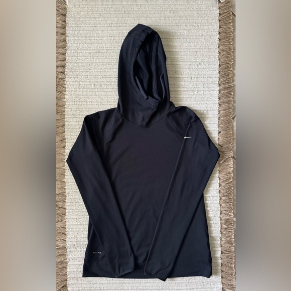 Nike Pullover Hoodie Pro‎ Hyperwarm Limitless  Black Size Medium - Picture 2 of 9